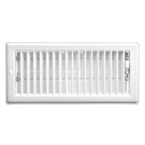 4" x 10" Ceiling Register, White
