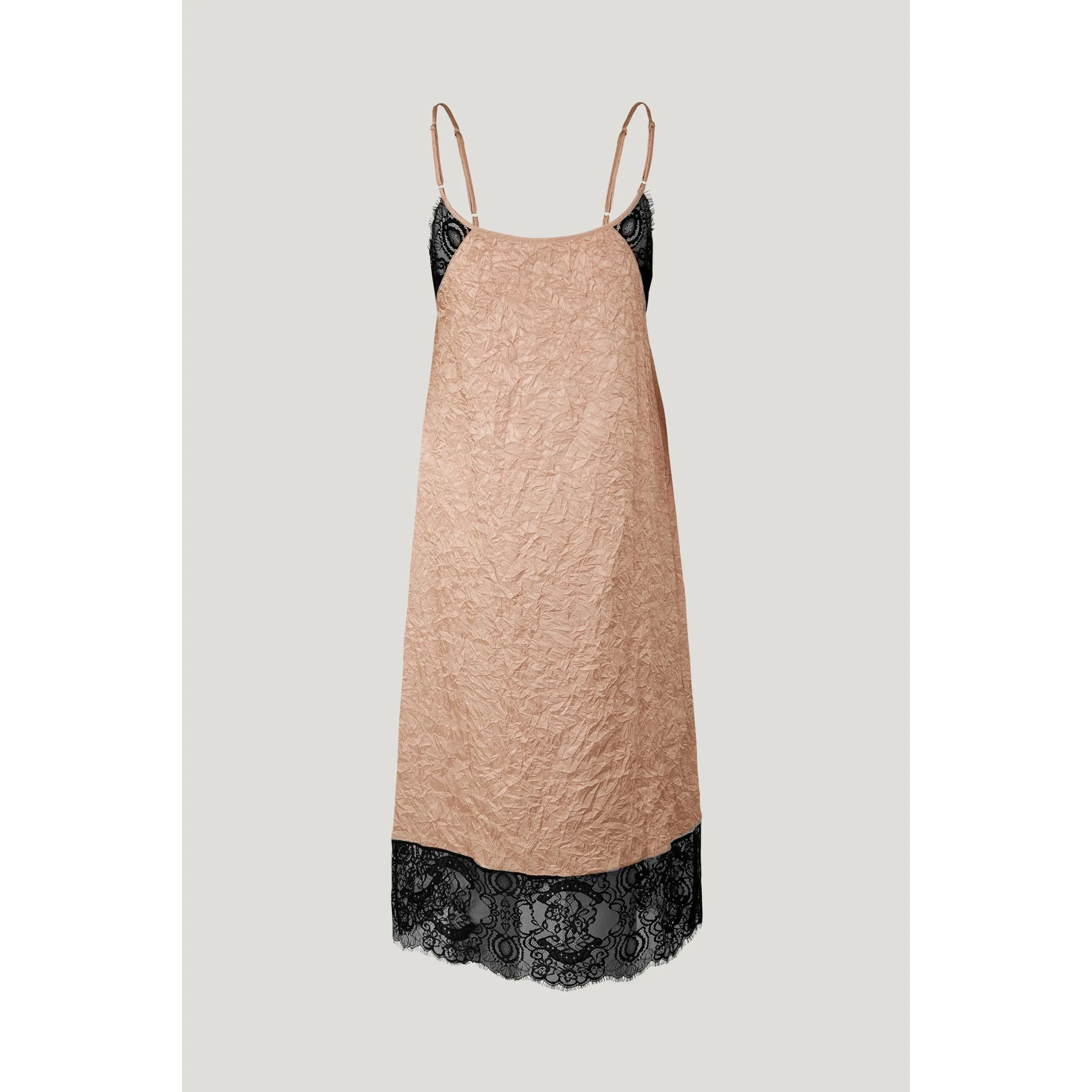 ALEZA Lace Trimmed Slip Dress Rose Dust