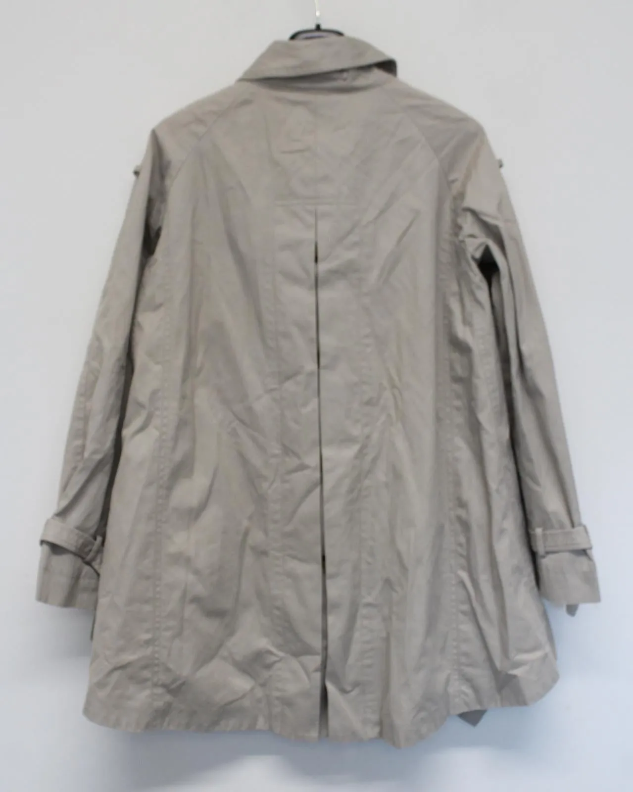 ALLSAINTS Ladies Galia Mac Grey Beige Cotton Short Trench Coat Jacket UK10