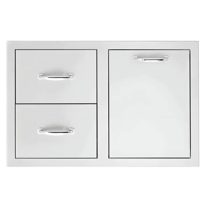 American Made Grills 33" 2-Drawer & Vented LP Tank Pullout Drawer Combo DC2-33LP