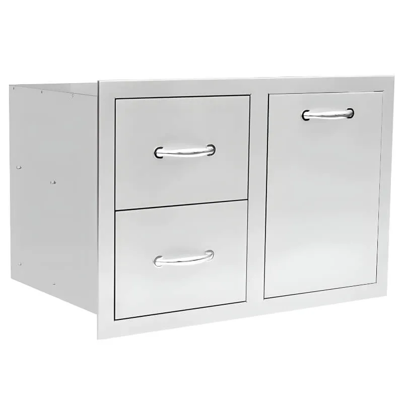 American Made Grills 33" 2-Drawer & Vented LP Tank Pullout Drawer Combo DC2-33LP