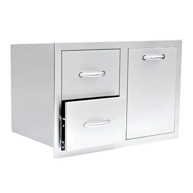 American Made Grills 33" 2-Drawer & Vented LP Tank Pullout Drawer Combo DC2-33LP