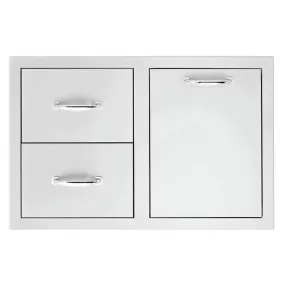 American Made Grills 33" 2-Drawer & Vented LP Tank Pullout Drawer Combo DC2-33LP