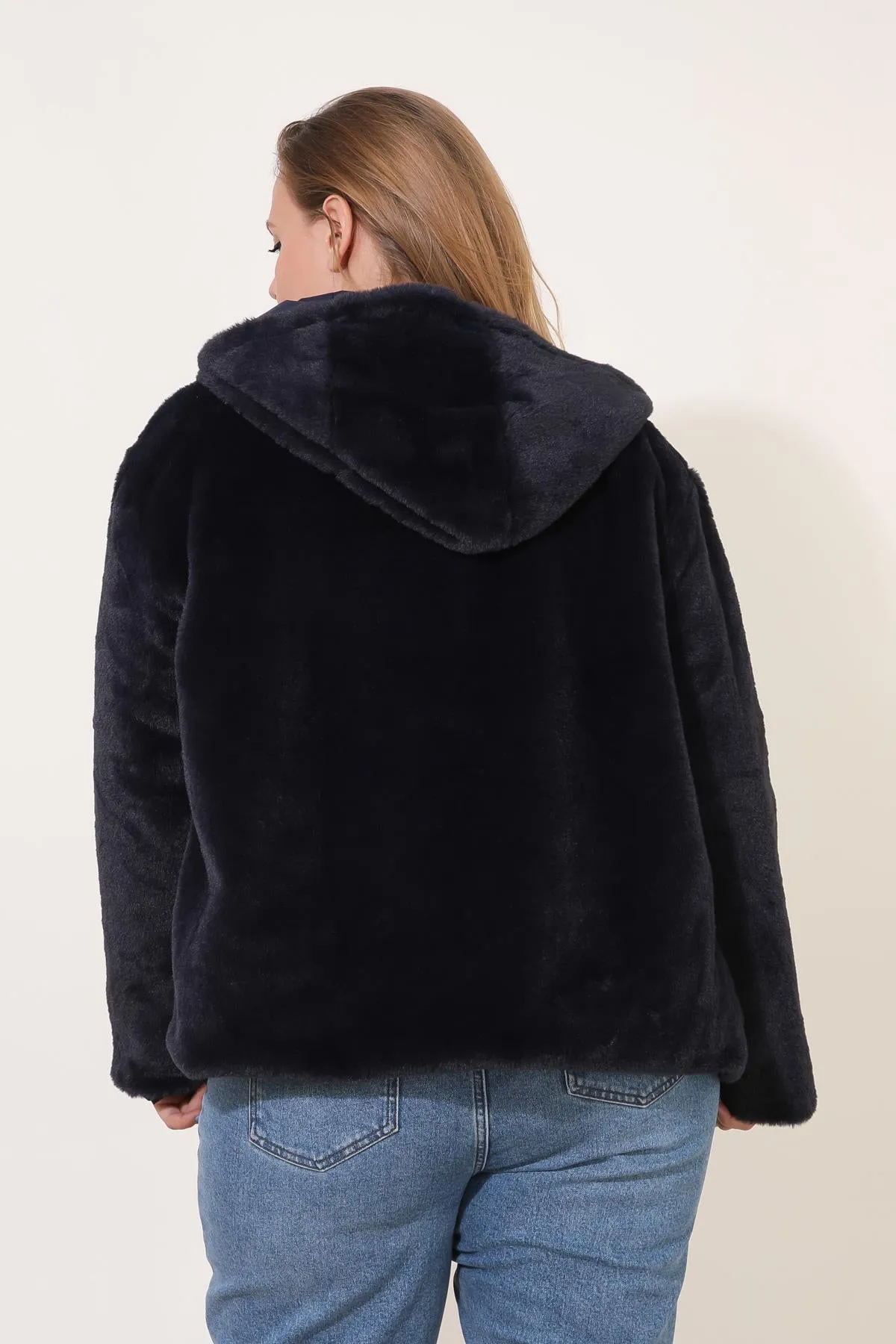ANGÈLE - Parka courte réversible fausse fourrure