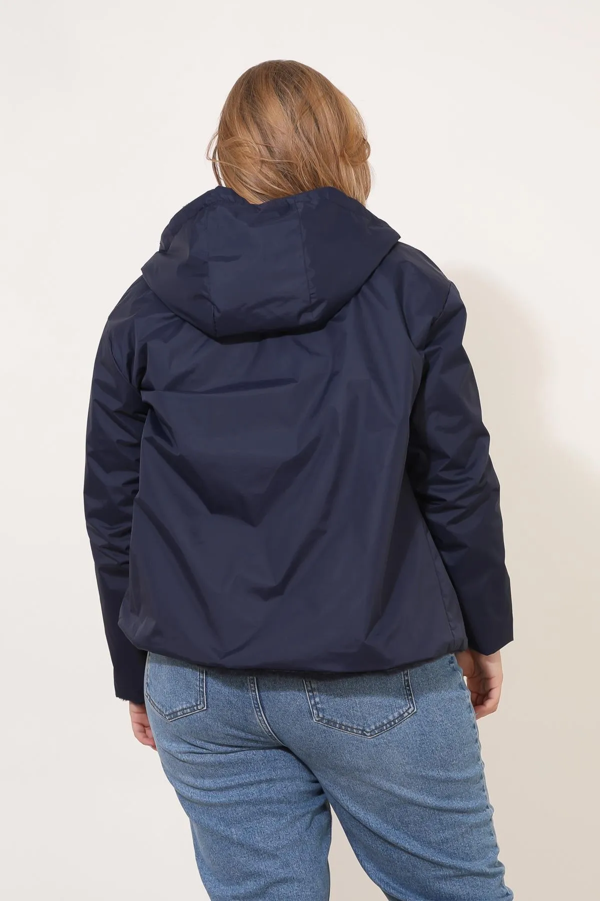 ANGÈLE - Parka courte réversible fausse fourrure