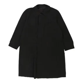 Aquascutum Trench Coat - 2XL Black Polyester