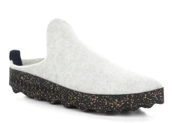Asportuguesas Women's COME Mule Slippers - White Marble Tweed