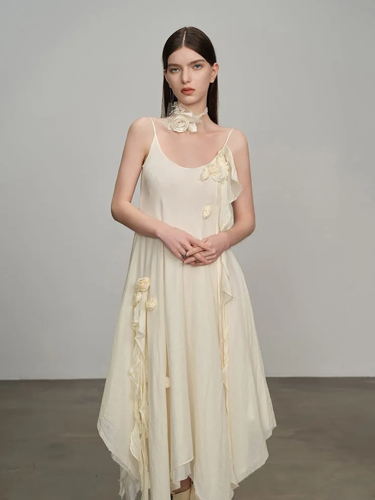Asymmetry Slip Long Dress