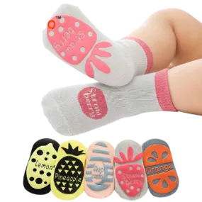 Baby Unisex Cotton & Silicone Non-Slip Socks