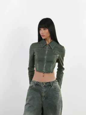 Bella Cropped Denim Jacket