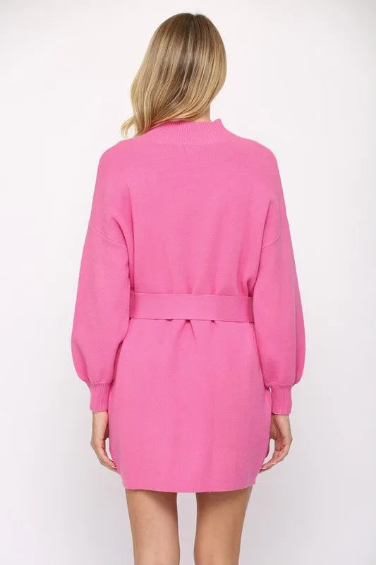 Belted Sweater Dress