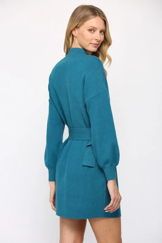 Belted Sweater Dress