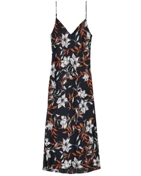 Black Floral Mallory Slip Dress