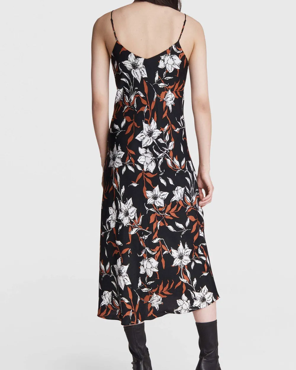 Black Floral Mallory Slip Dress
