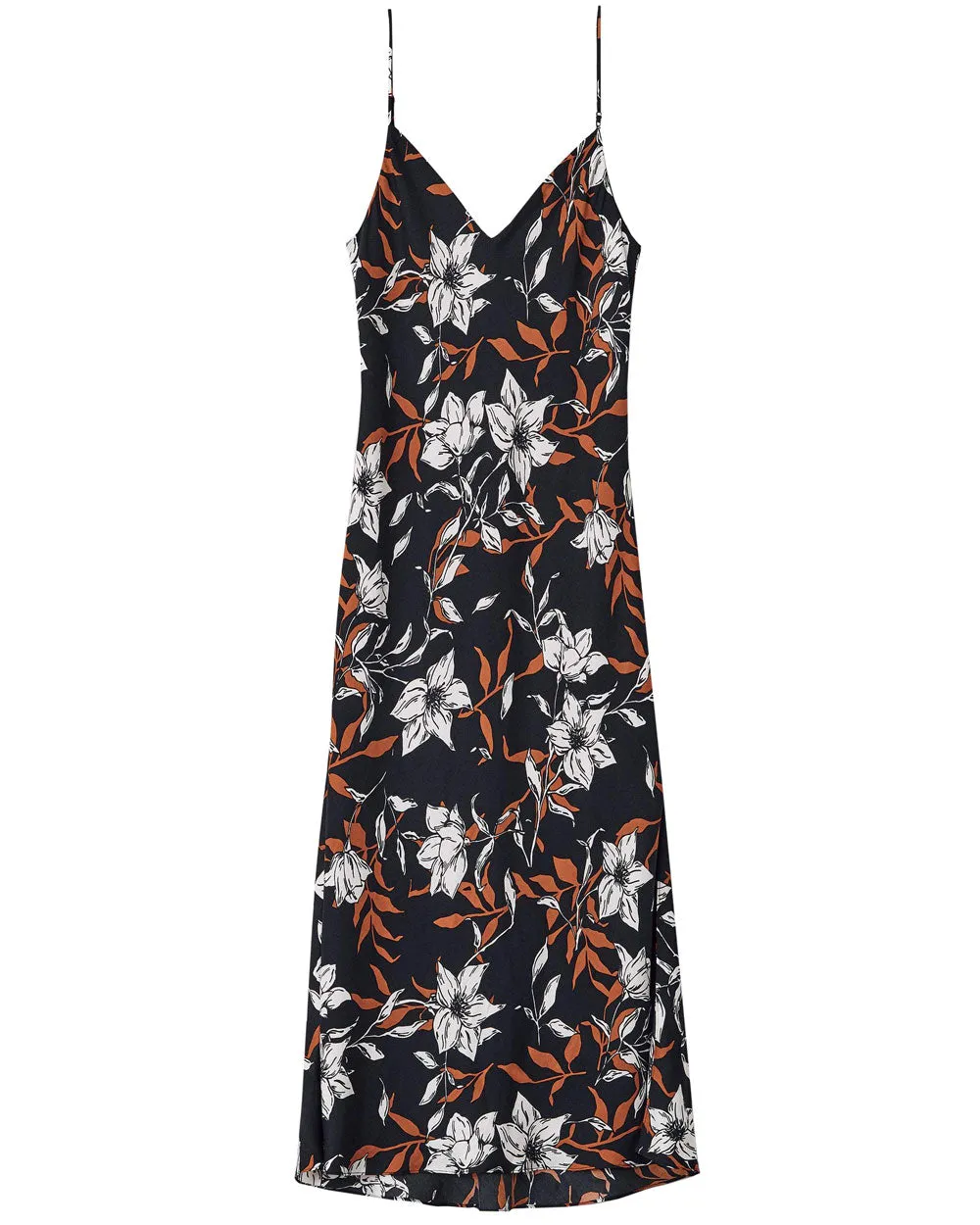 Black Floral Mallory Slip Dress