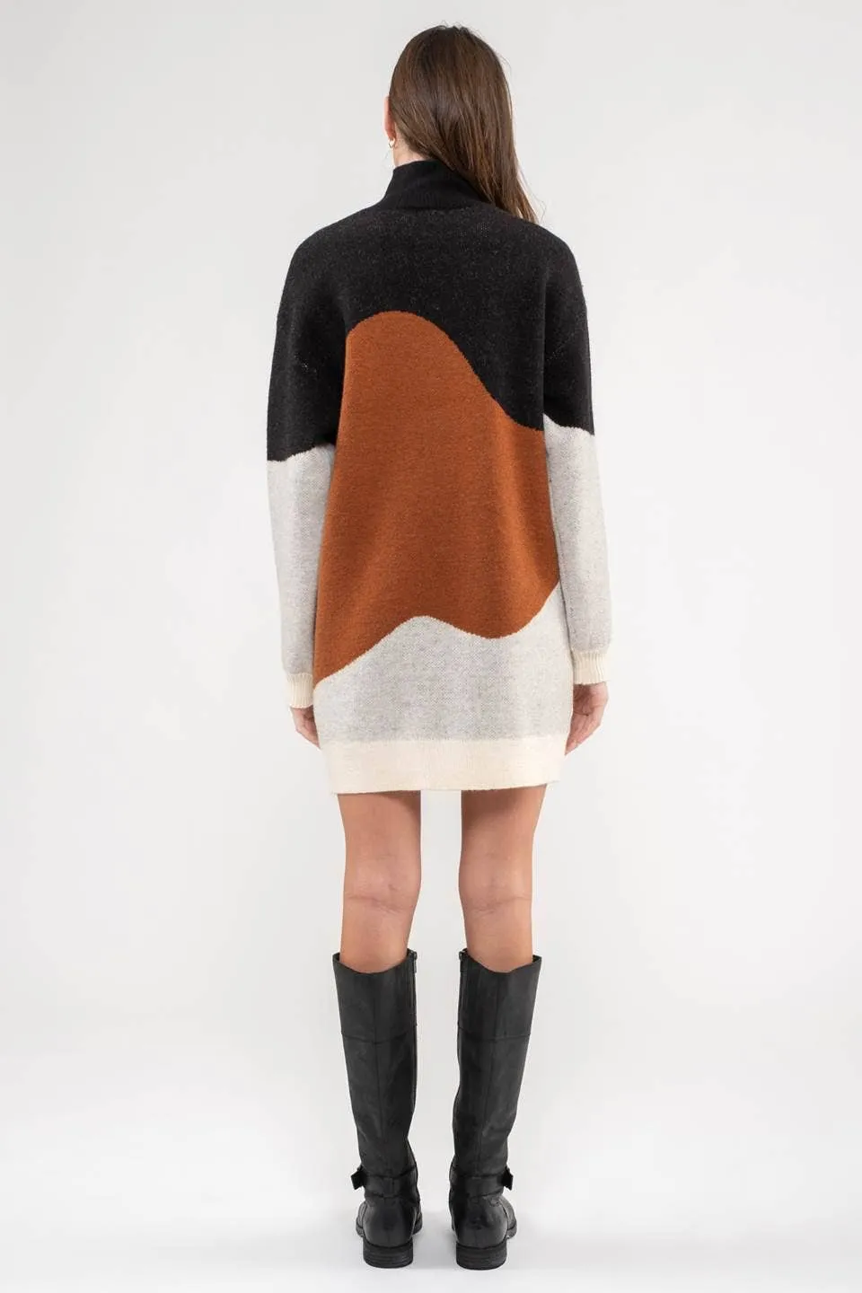 Blu Pepper Colorblock Sweater Dress