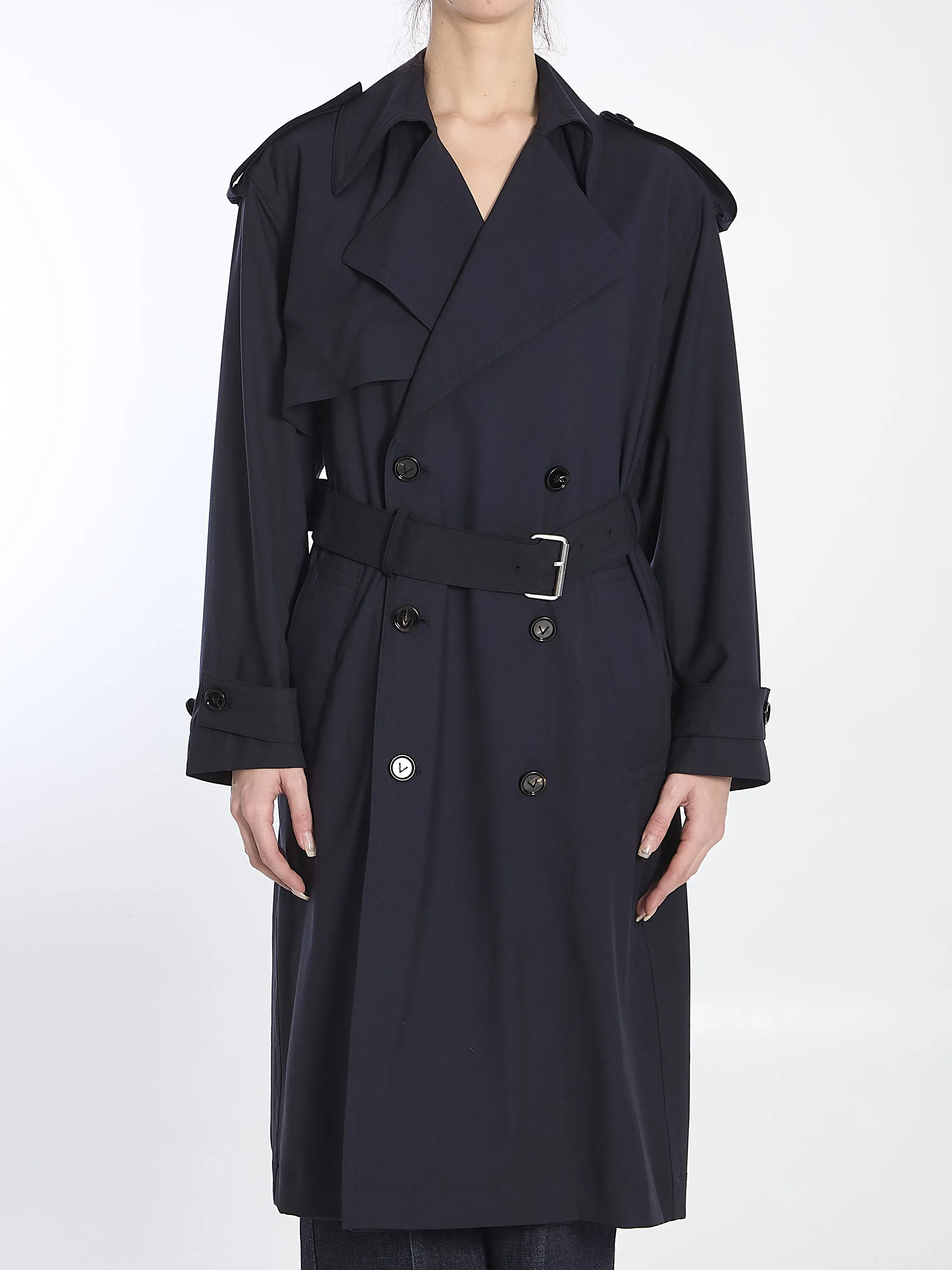 Bottega Veneta Fine Wool Trench Coat