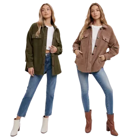 Button Front Fleece Jacket