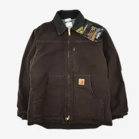 Carhartt C61 DKB (dark brown) Sherpa Lined Sandstone Ridge Coat NWT Medium