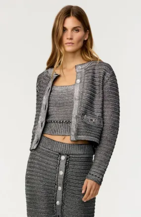 Cecilia Textured Cotton Knit Jacket
