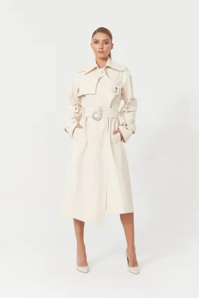 Chaby Ivory Trench Coat