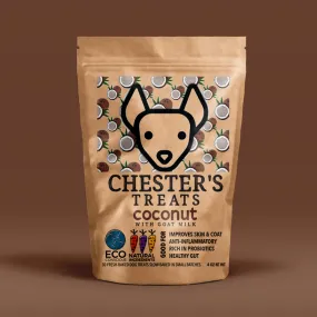 Coco-Nutty Goodness for Pup's Health: CHESTER'S Coconut Dog Treats (Gluten-Free, Skin & Coat, Gut Health Support)