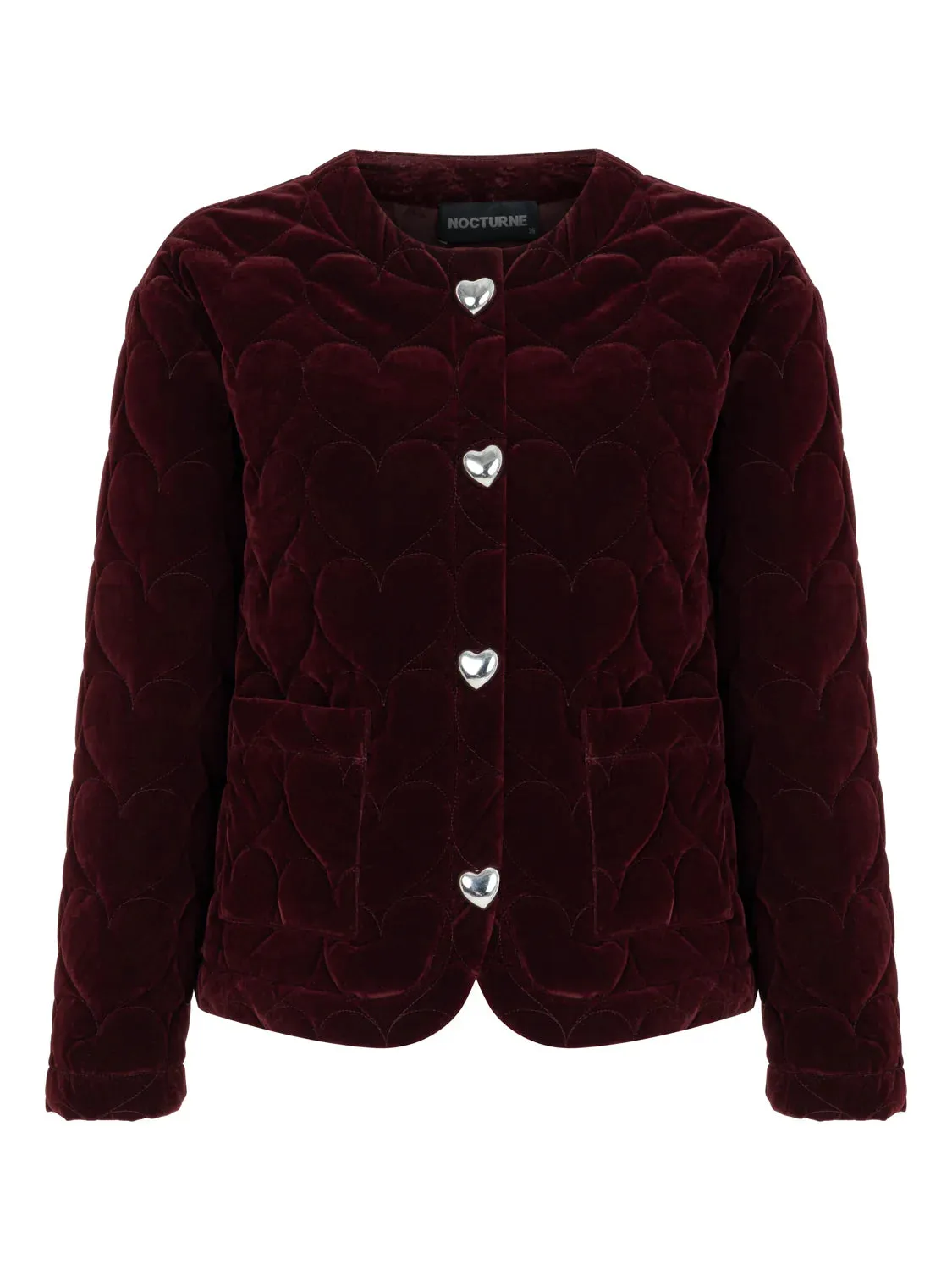 Collarless Quilted Jacket