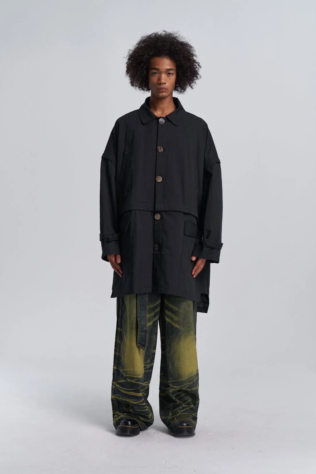 Convertible Trench Coat - Onyx