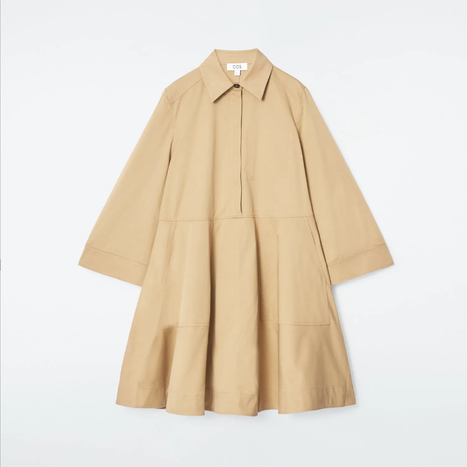 COTTON UTILITY SHIRT DRESS