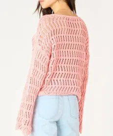 Crochet Sweater - Washed Apricot