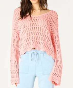 Crochet Sweater - Washed Apricot