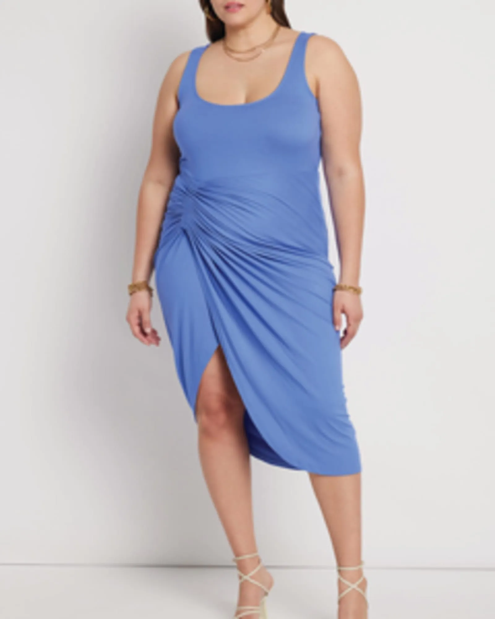 Dakota Gathered Skirt Dress | Baja Blue