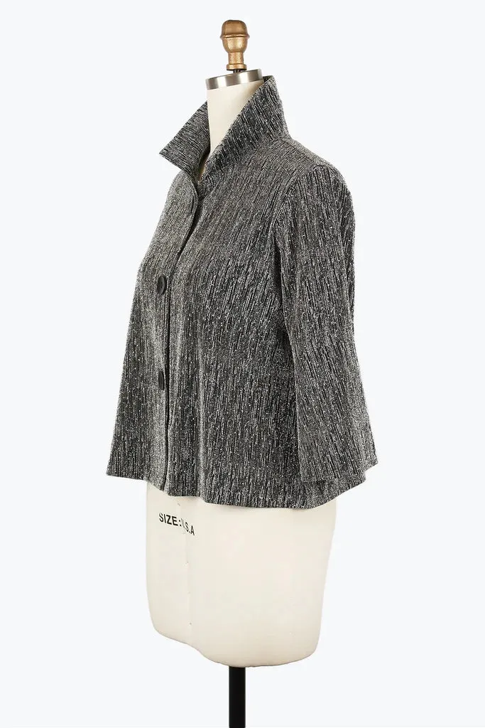 DAMEE METALLIC CROPPED JKT - 4952 - SLV