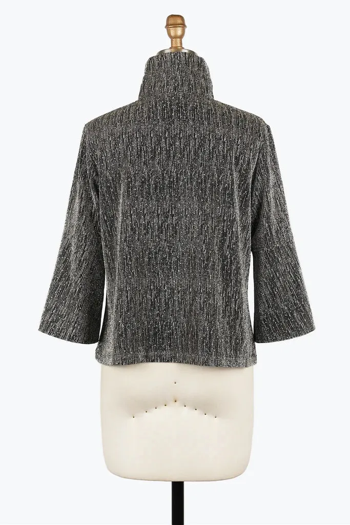 DAMEE METALLIC CROPPED JKT - 4952 - SLV