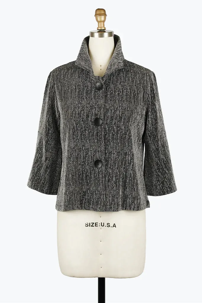 DAMEE METALLIC CROPPED JKT - 4952 - SLV