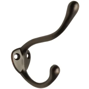Designers Impressions Oil Rubbed Bronze Heavy Duty Coat & Hat Hook: 57486