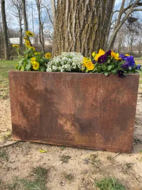 DIY Build Your Own Metal Planter 30" x 12" x 18" - Large Outdoor Planter - Planter Pot - Minimalist - Tall Metal Planter - Galvanize Planter