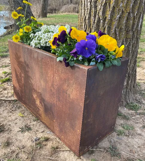 DIY Build Your Own Metal Planter 30" x 12" x 18" - Large Outdoor Planter - Planter Pot - Minimalist - Tall Metal Planter - Galvanize Planter