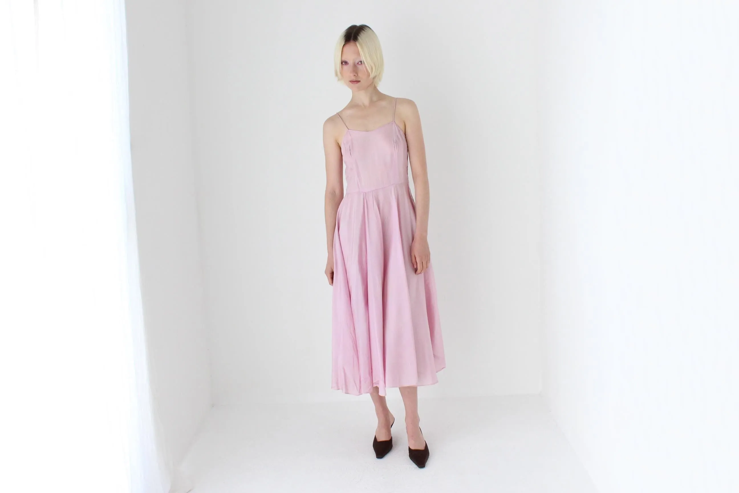 Dreamy 1950s Handmade Pastel Slip Dress