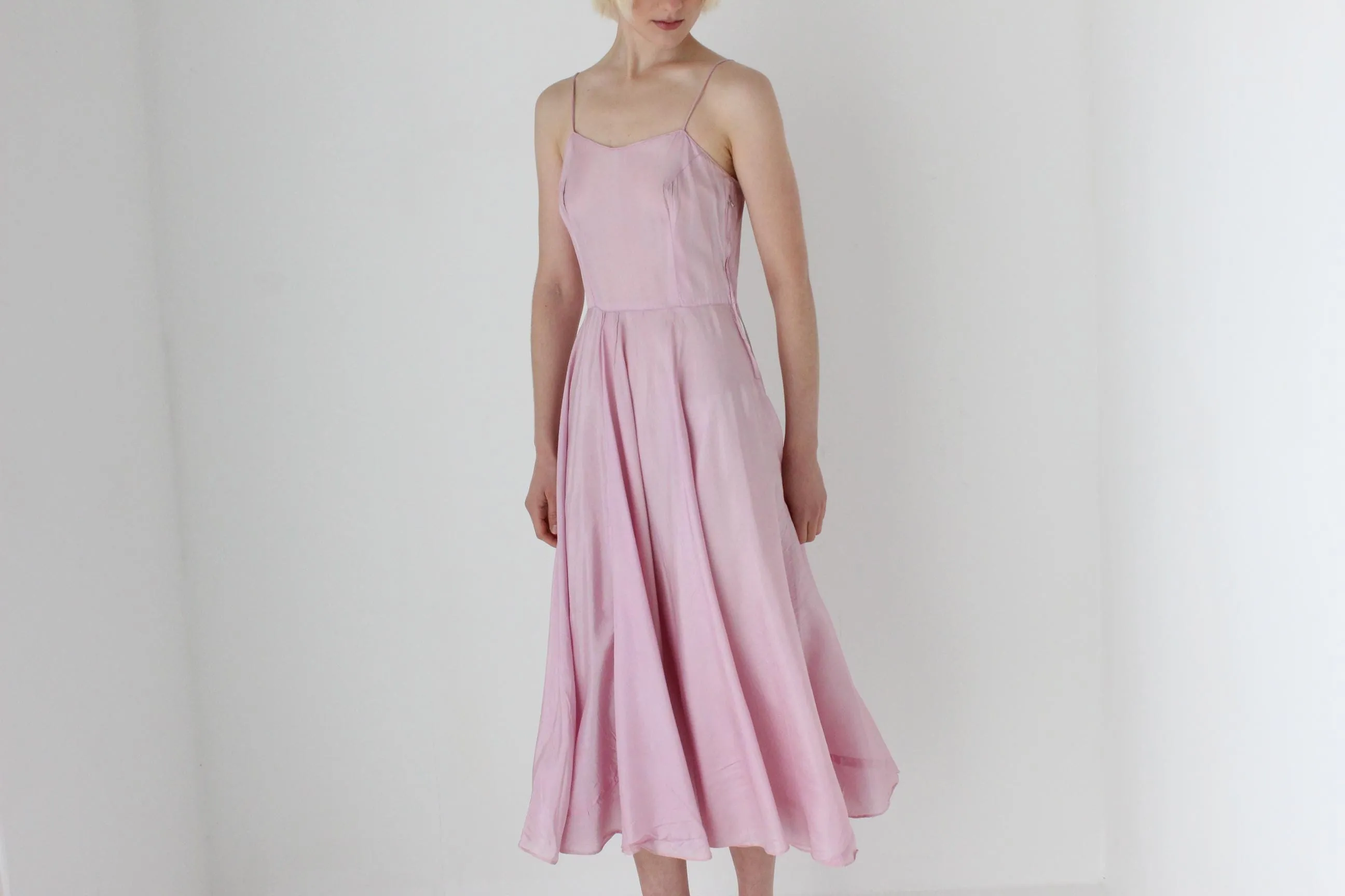 Dreamy 1950s Handmade Pastel Slip Dress