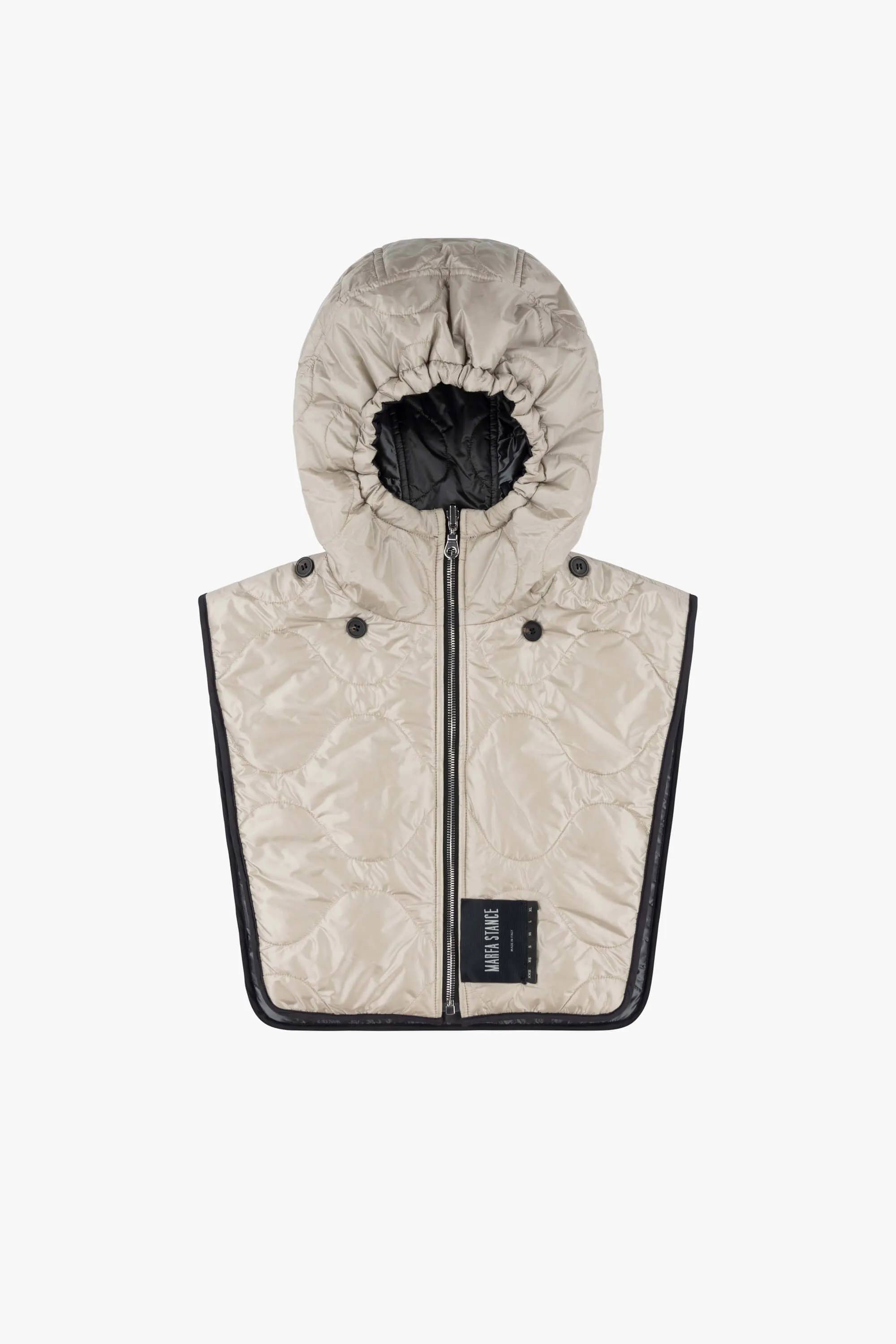 Elements Quilt Zip Hood - Black / Dove Grey