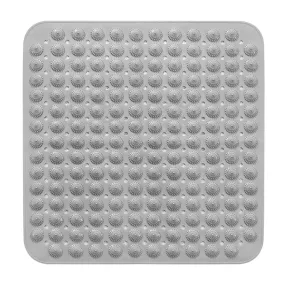 Experia Anti-Slip with Suction Cup Bath Mat, 80 x 80cm Grey (Accu-Pebble)