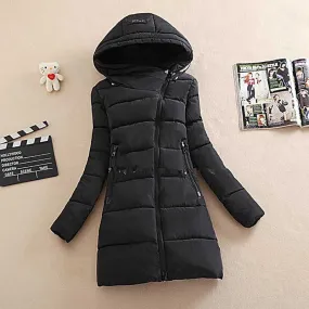 Fashionable Thick Solid Color Winter Coat