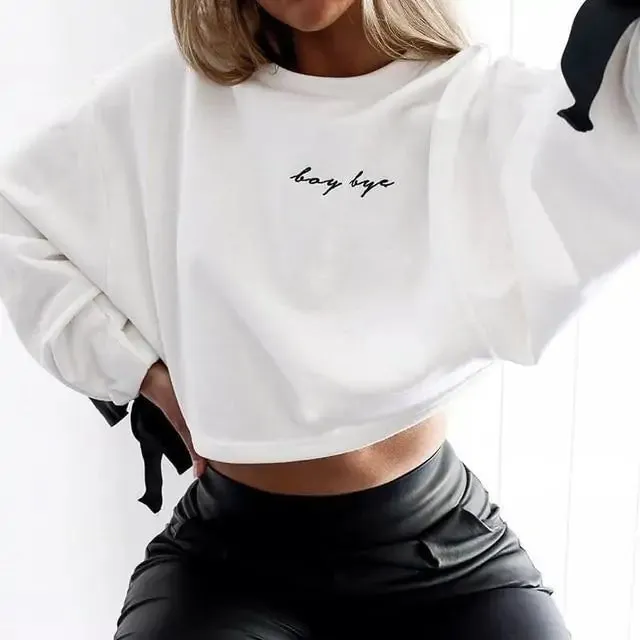 Fem Cropped Top Pullover