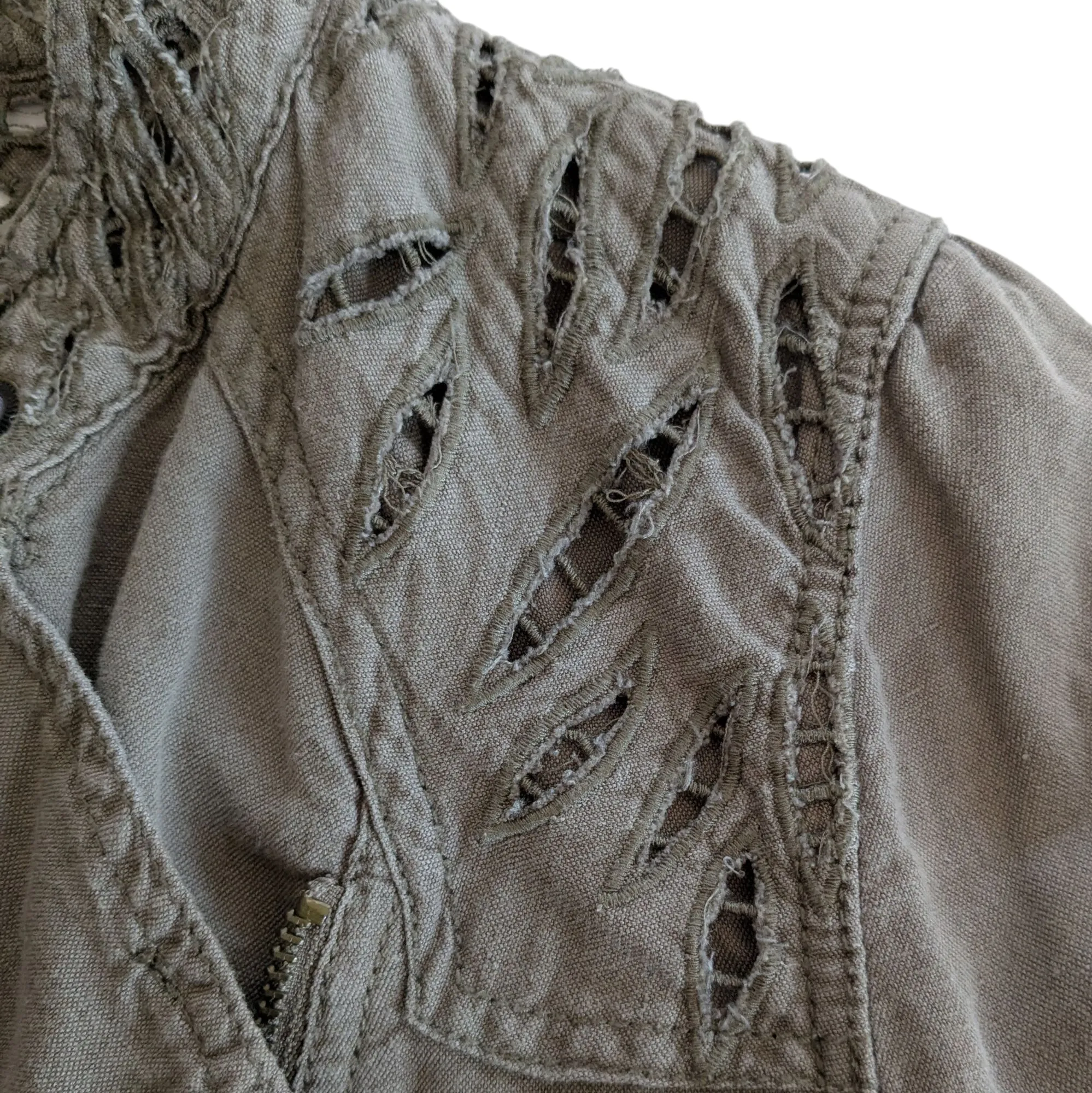 Free People Moto Jacket with Laser Cutouts Size 4