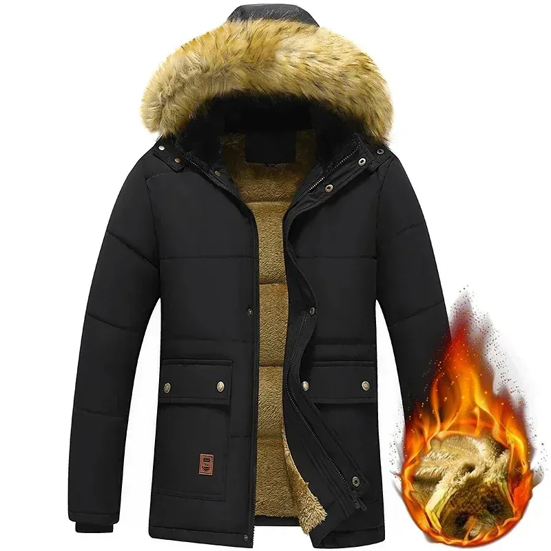 Frostex - Parka Winterjas Heren – Warm Gevoerd met Afneembare Capuchon