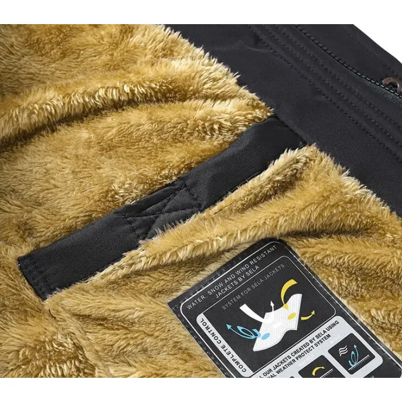 Frostex - Parka Winterjas Heren – Warm Gevoerd met Afneembare Capuchon