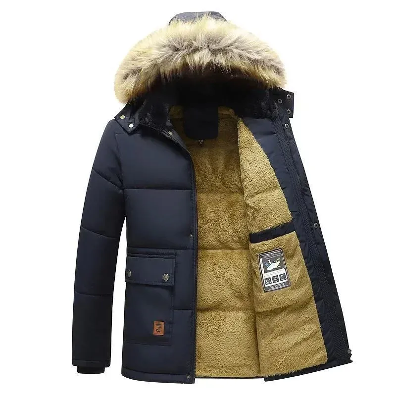 Frostex - Parka Winterjas Heren – Warm Gevoerd met Afneembare Capuchon
