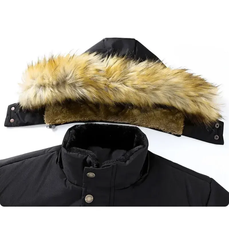 Frostex - Parka Winterjas Heren – Warm Gevoerd met Afneembare Capuchon