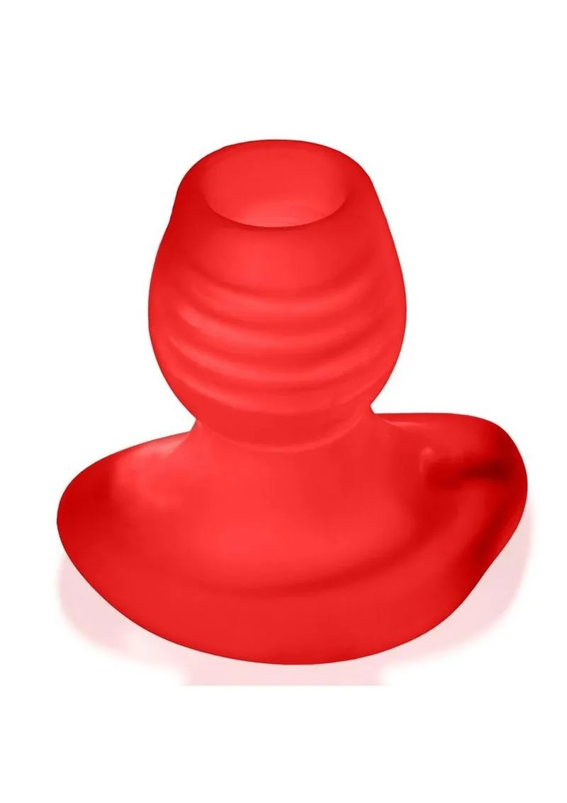 Glowhole 1 Hollow Buttplug with Led Insert - Small - Red Morph